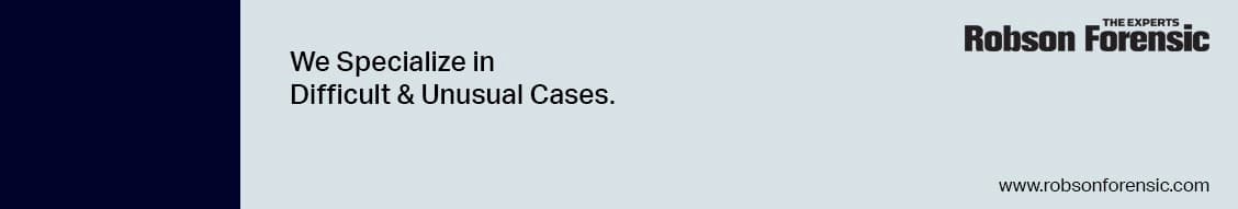 Robson Forensic, Inc. banner